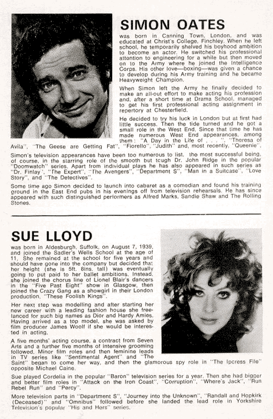 The Avengers Stage Play Programme - Page Three